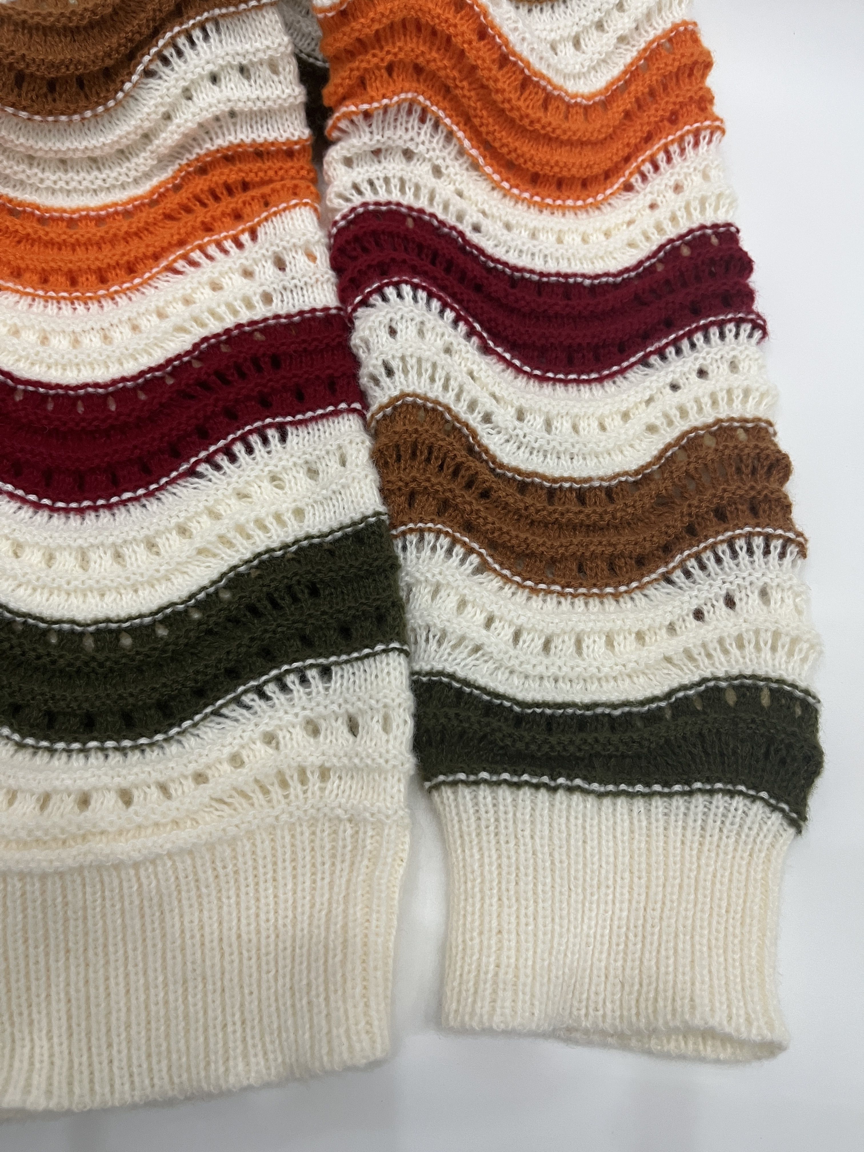 Absolutely Stripe Pointelle Knit Sweater (Extended Sizes Available