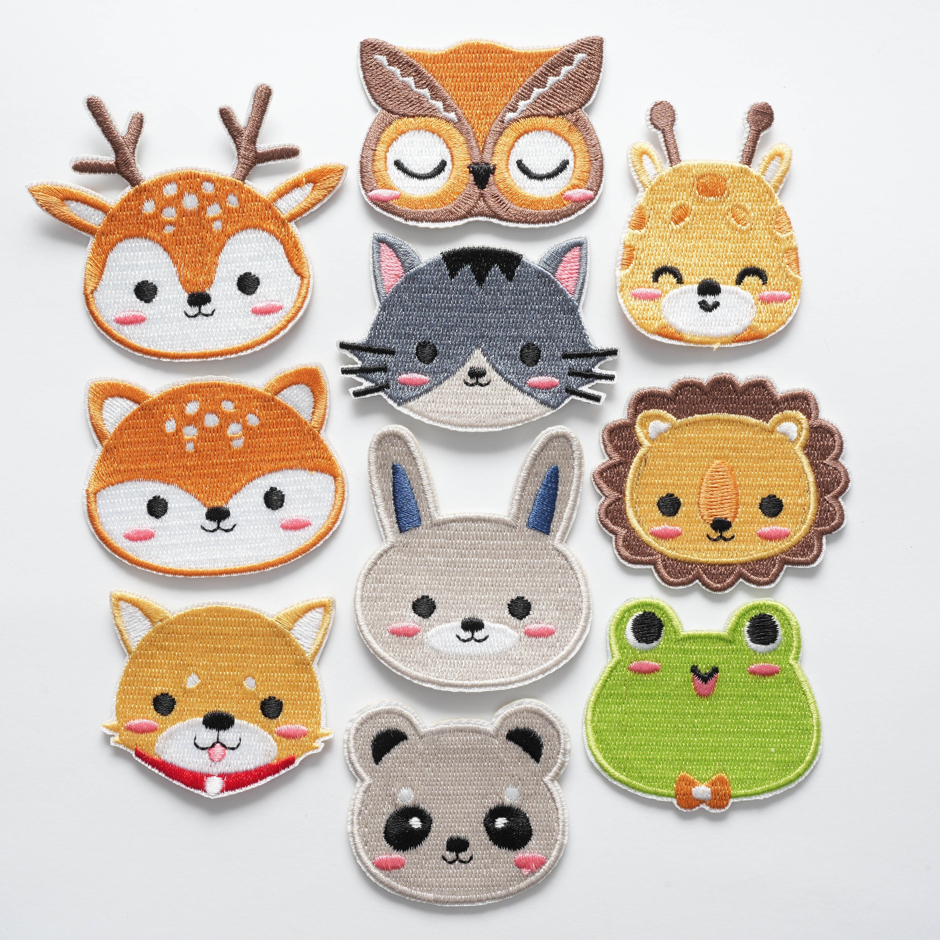 

10pcs Animal Embroidery Patches With Back Hot Melt Adhesive For Girls Women's Clothes Or Bags