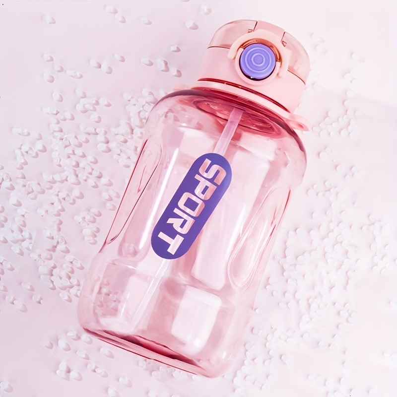 Cute Water Bottle With Straw Kawaii Water Bottles With Two Ways To Dinking  Modern Water Jug For Women/teen Girl/school Purple Cute Water Bottles With  Strap Purple,black, ,grey. - Temu