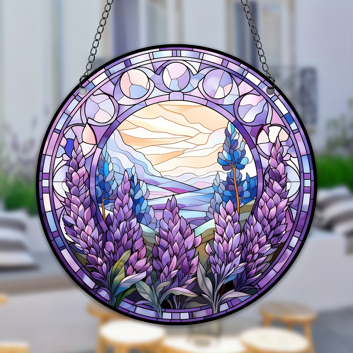 Lavender Suncatcher Stained Lavender Decor Window Wall - Temu France