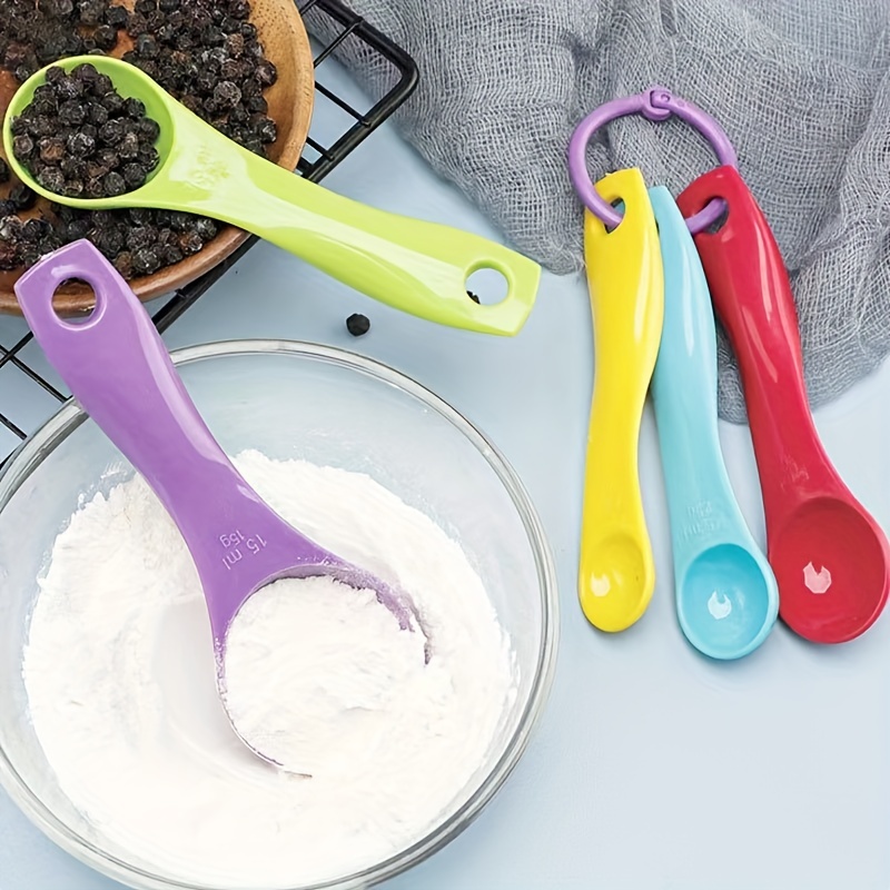 Spoons Rainbow Measuring Spoons And Cups, Made Of Plastic, Suitable For  Baking And Food Measuring Dry And Liquid Ingredients - Temu Philippines