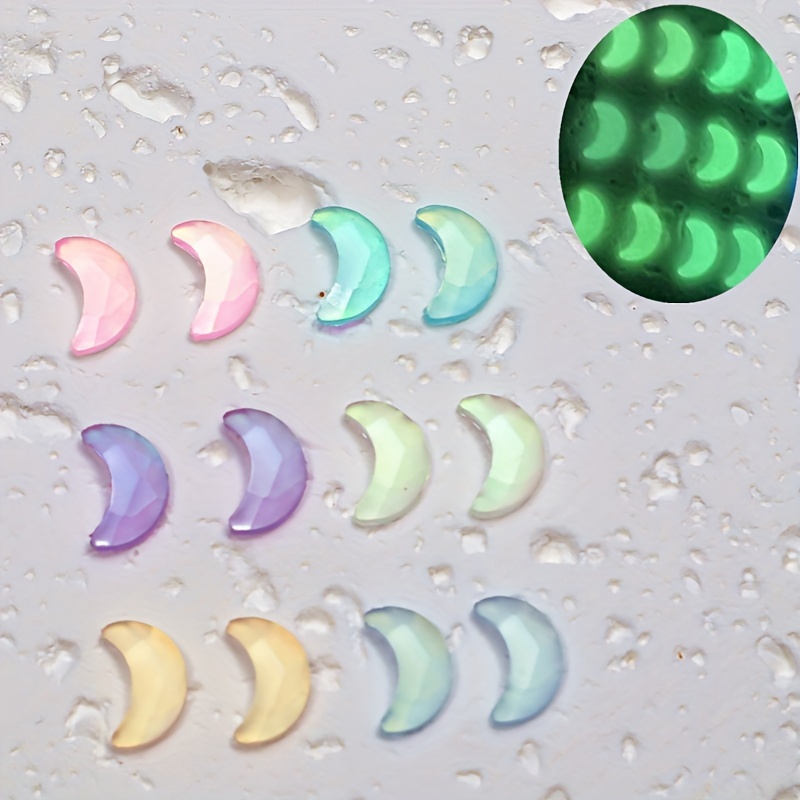 Luminous Mini Moon Shape Tooth Gems Kit Minimalist Super - Temu