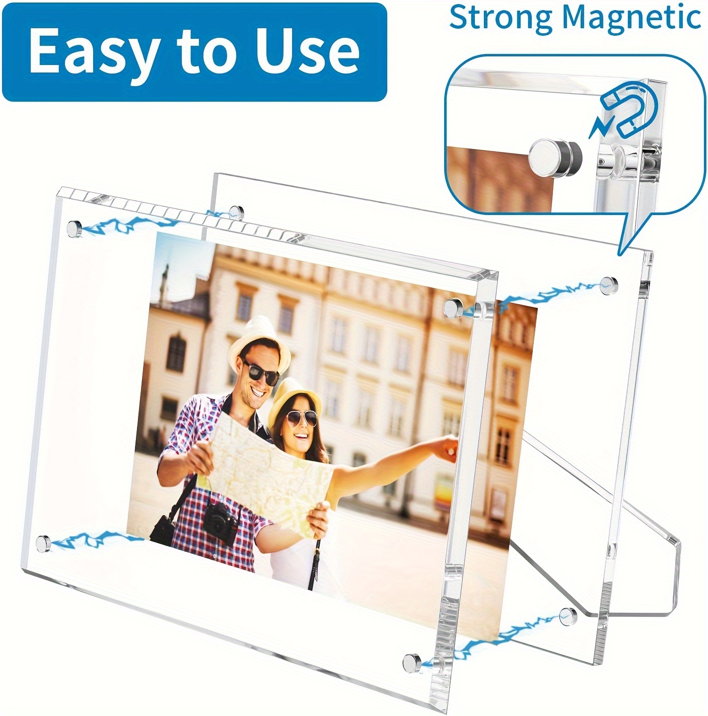 Acrylic Picture Frames Desktop Frameless Photo Frames With - Temu