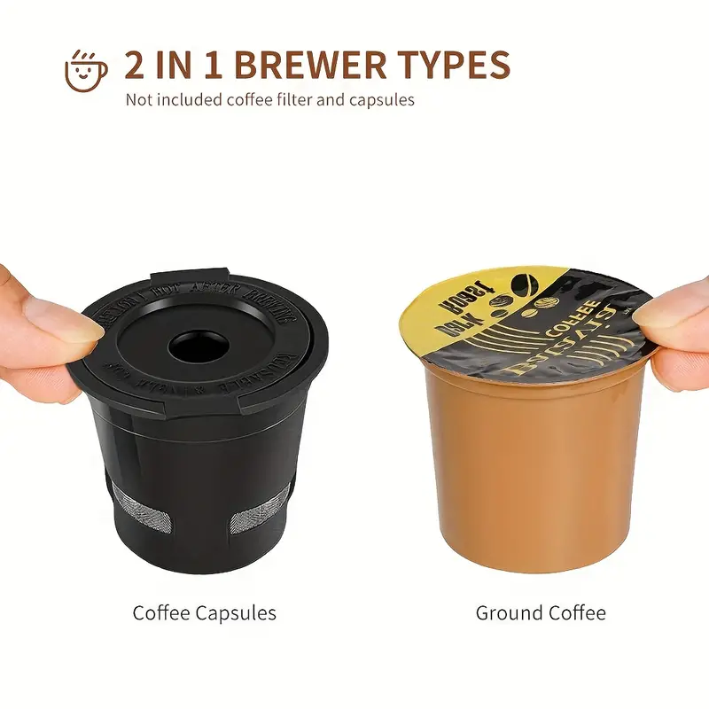 1pc capsule coffee maker ground coffee mini coffee machine brew delicious coffee in seconds with chulux upgrade single serve coffee maker 12oz fast brewing auto shut off one button operation coffee tools coffee accessories details 4