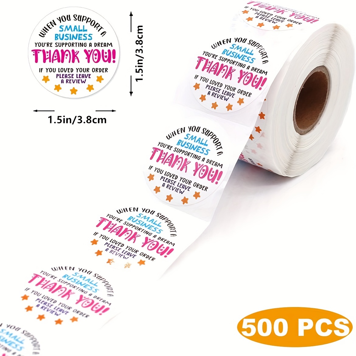 500pcs roll 38mm thank you sticker holiday decoration gift series self adhesive sticker