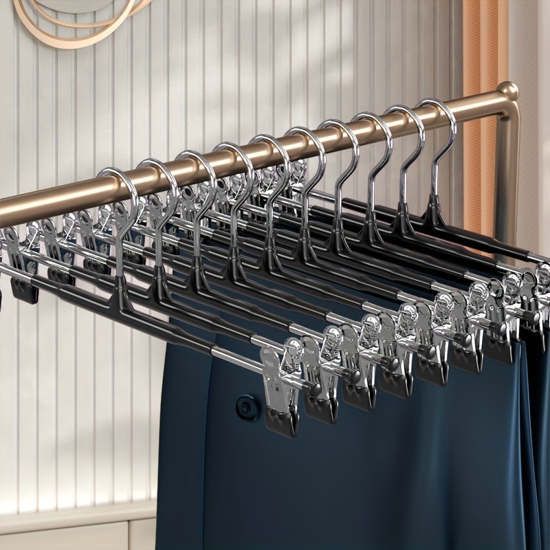 Wholesale Pant Hangers Skirt Hangers with Clips Non-Slip Hangers for Heavy  Duty Ultra Thin Space Saving Hangers Manufacturer and Supplier