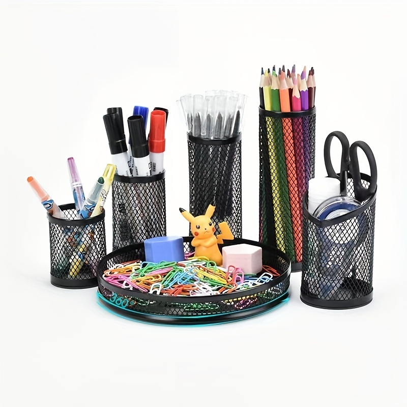 Creative Caddy Rotating Art Supply Organizer, Crayon Holder for Teacher Supplies, Kids Desk Organizer Storage, Homeschool Supplies, Pencil Marker