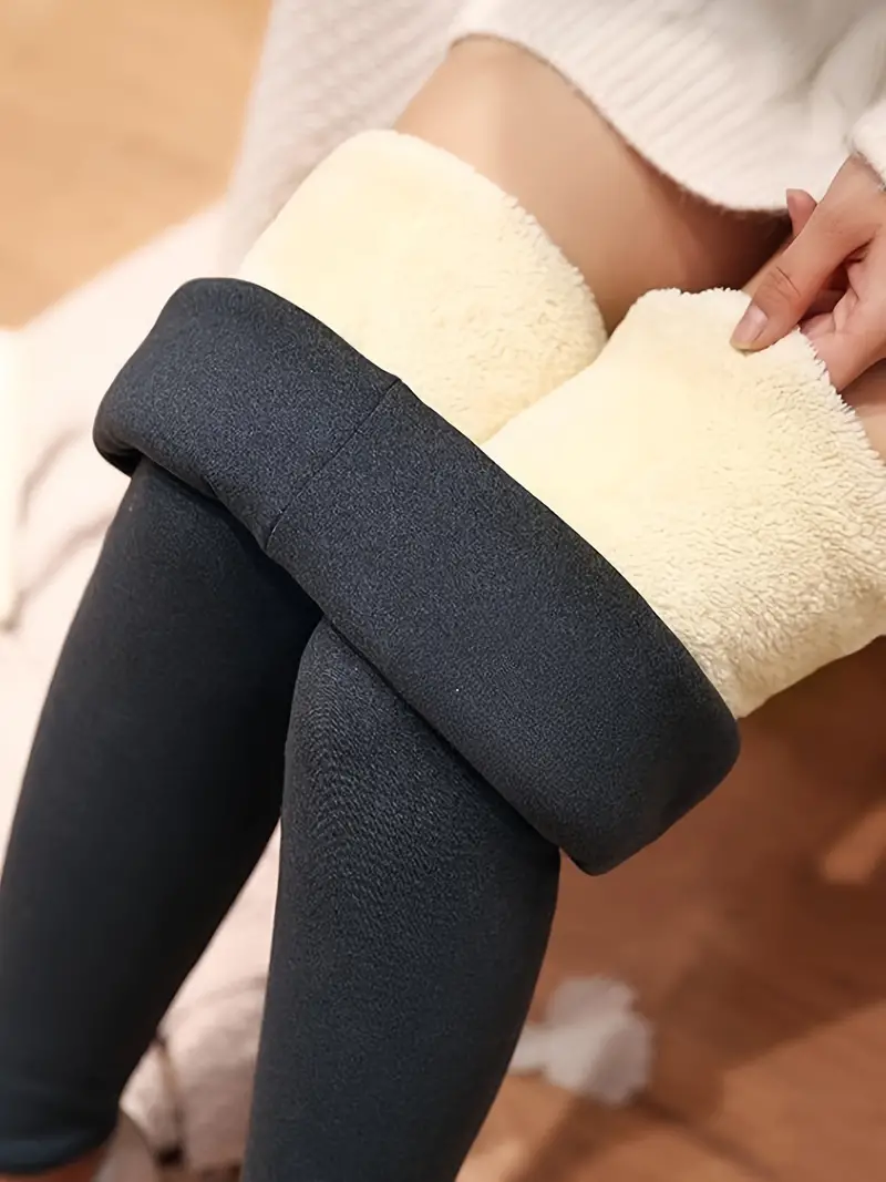 Women's Winter Fleece Leggings High Waist Velvet Keep Warm Tights Pants  Solid Color Comfortable Stretchy Thermal Leggins S-5XL