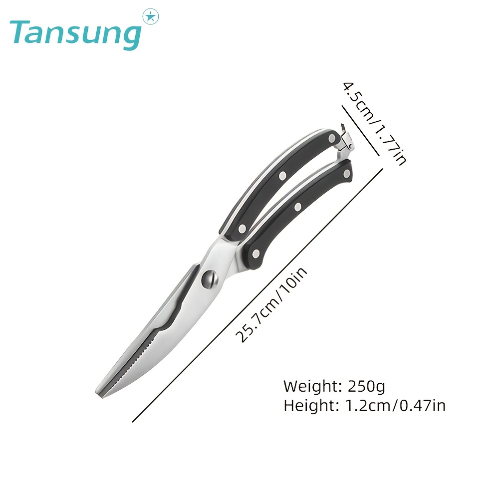 Tansung Poultry Shears Heavy Duty Kitchen Shears With Anti Slip Handle  Safety Lock Poultry Scissors For Meat Chicken Bone Poultry Spring Loaded  Dishwasher Safe Black, Shop The Latest Trends