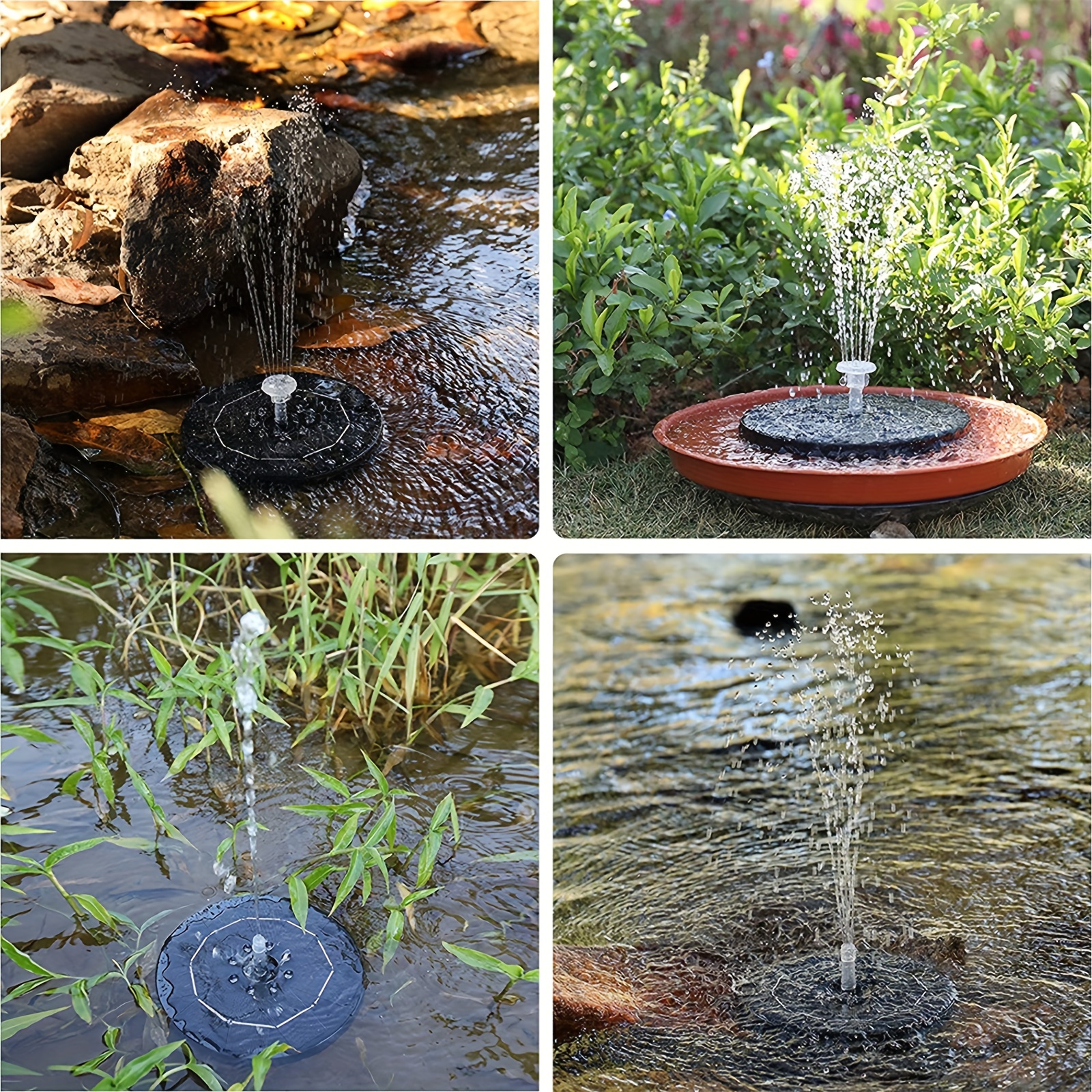 Fontaine solaire flottante pour jardin, cascade, piscine