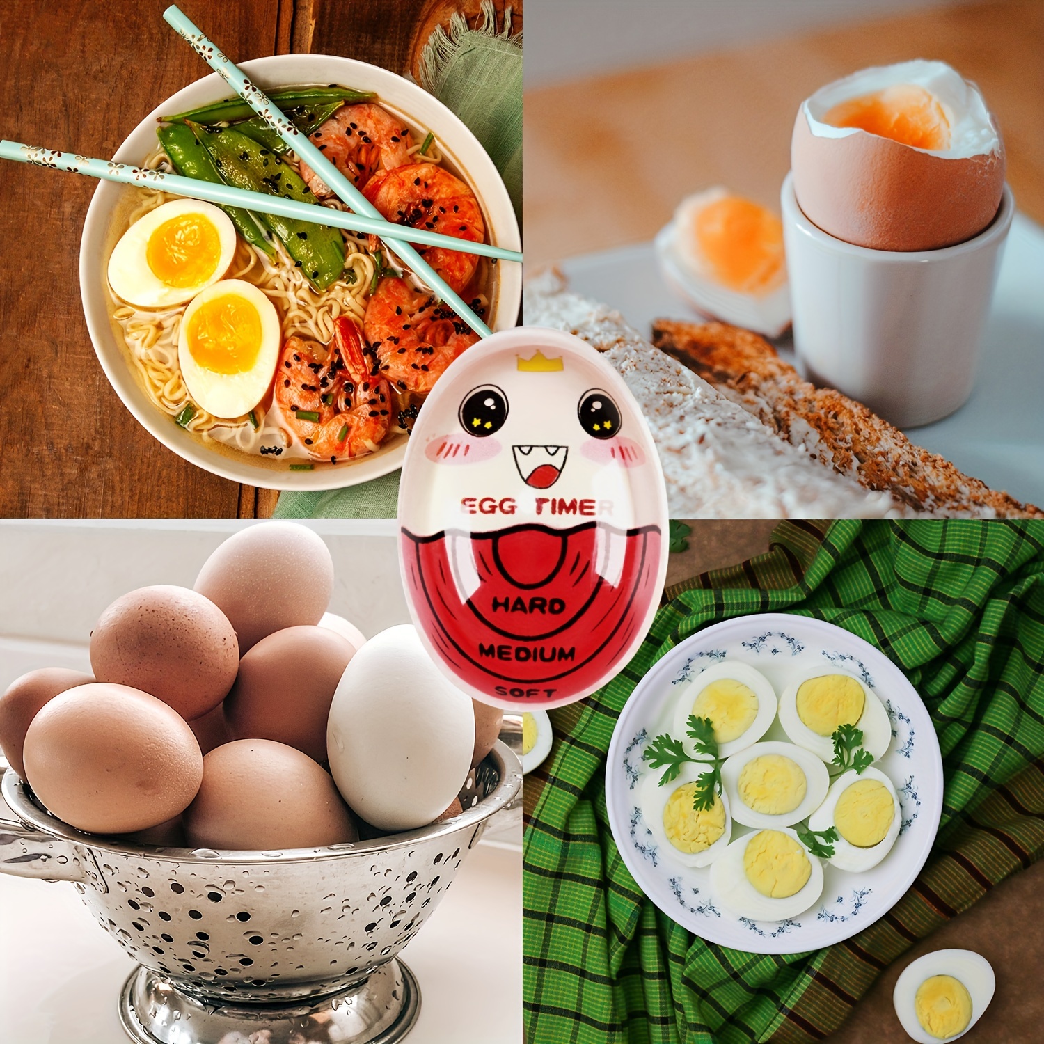 Egg Timer, Egg Timer For Boiling Eggs, Hard Boiled Egg Cooker, Cute Egg  Timer, Carton Egg Timer, Kawaii Egg Timer, Observe The Maturity Of The Eggs  Egg Peeler, Kitchen Egg Timer For