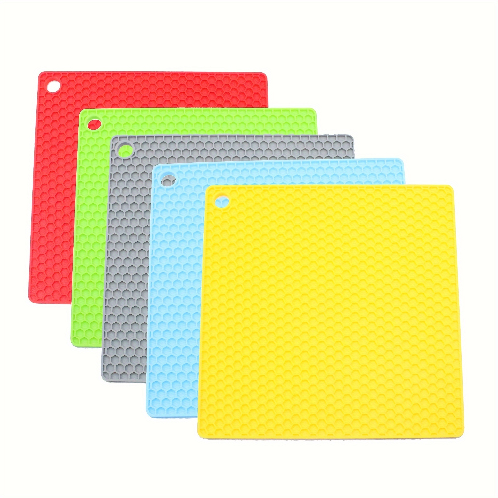 Silicone Placemat Square Honeycomb Trivet Mat Household Heat