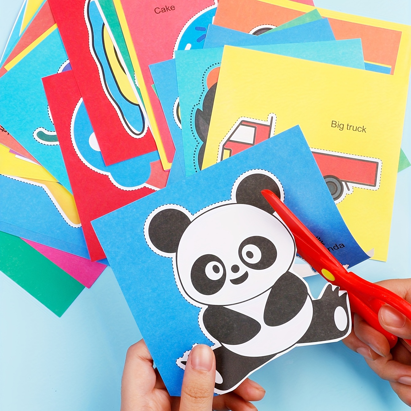 8Pcs/Set DIY Cartoon Paper Crafts Educational Toys For Children