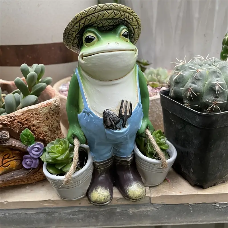 Resin Funny Frogs Garden Statue Frog