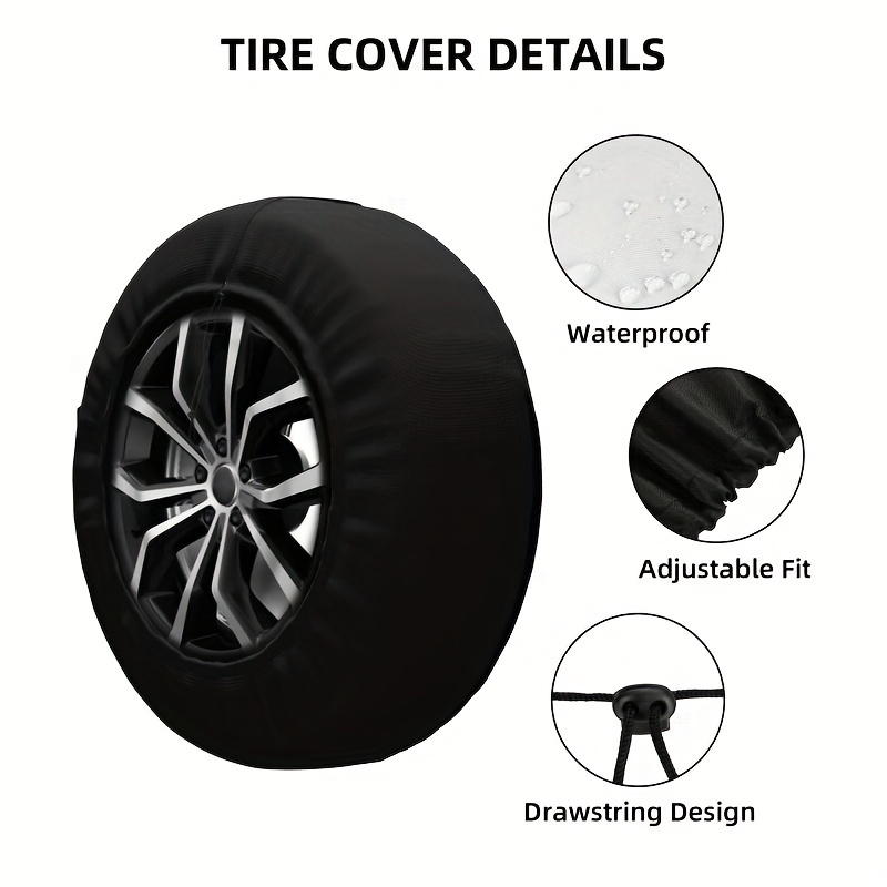 Cute Small Flowers Spare Tire Cover Wheel Protectors Universal Dust-Proof Waterproof Fit for Trailer Rv SUV Truck Camper Travel Trailer 16 inch - 1