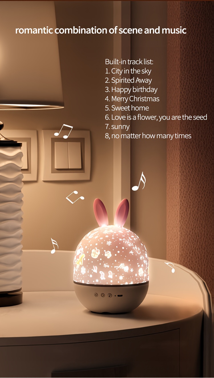 1pc childrens night light baby starry sky projector light galaxy night light projector 360 rotation 8   remote control led light suitable for boys and girls bedside table lamp christmas birthday gift for children room decor details 5