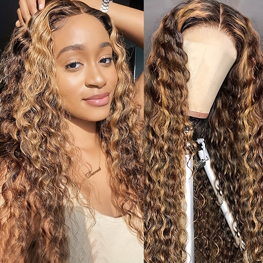  Deep Wave Lace Front Wigs Human Hair 32 Inch 180
