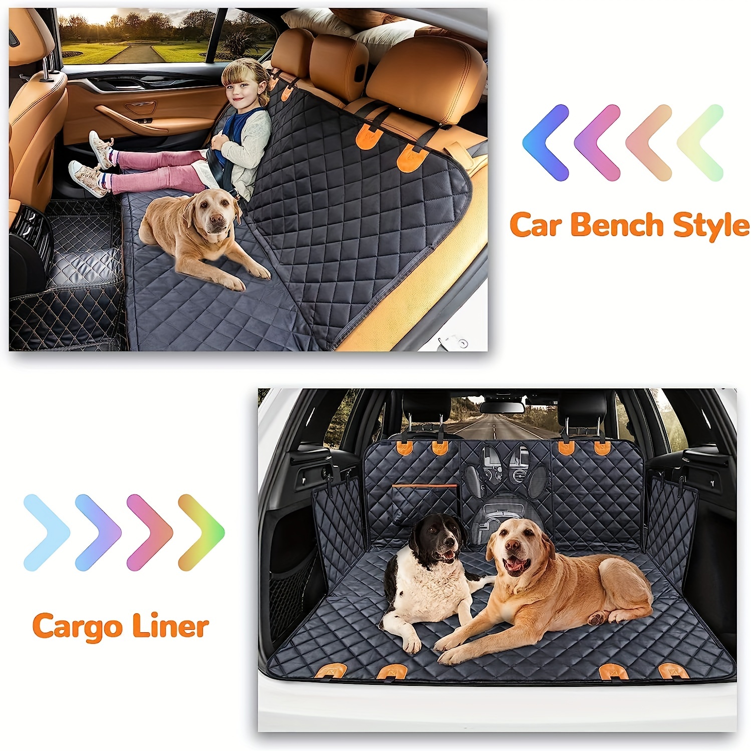 Vailge Bench Hund Autositzbezug für Rücksitz, 100% Wasserdicht Hund Auto  Sitzbezüge, Waschbar Kompatibel Haustier Auto Sitzbezug für Autos SUV