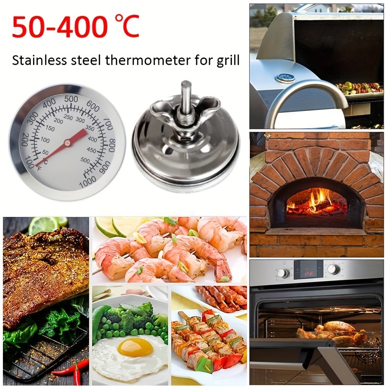 Kitchen Thermometer Stainless Steel Oven Thermometer Stand BBQ