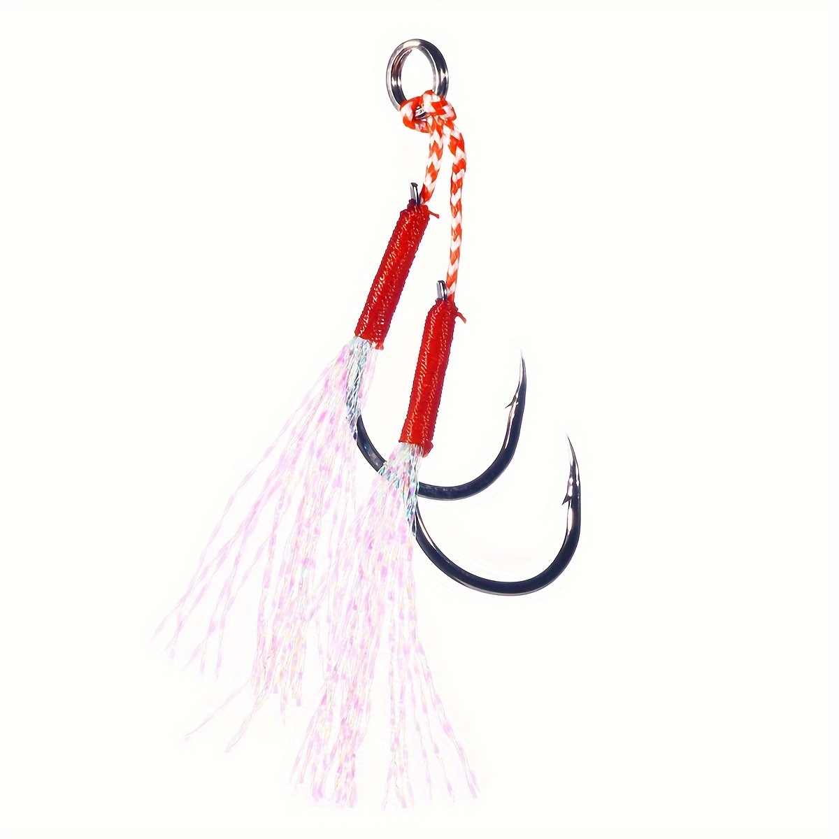 Goture Silver Fishing Assist Hooks With Luminous Tassels Kit - Temu