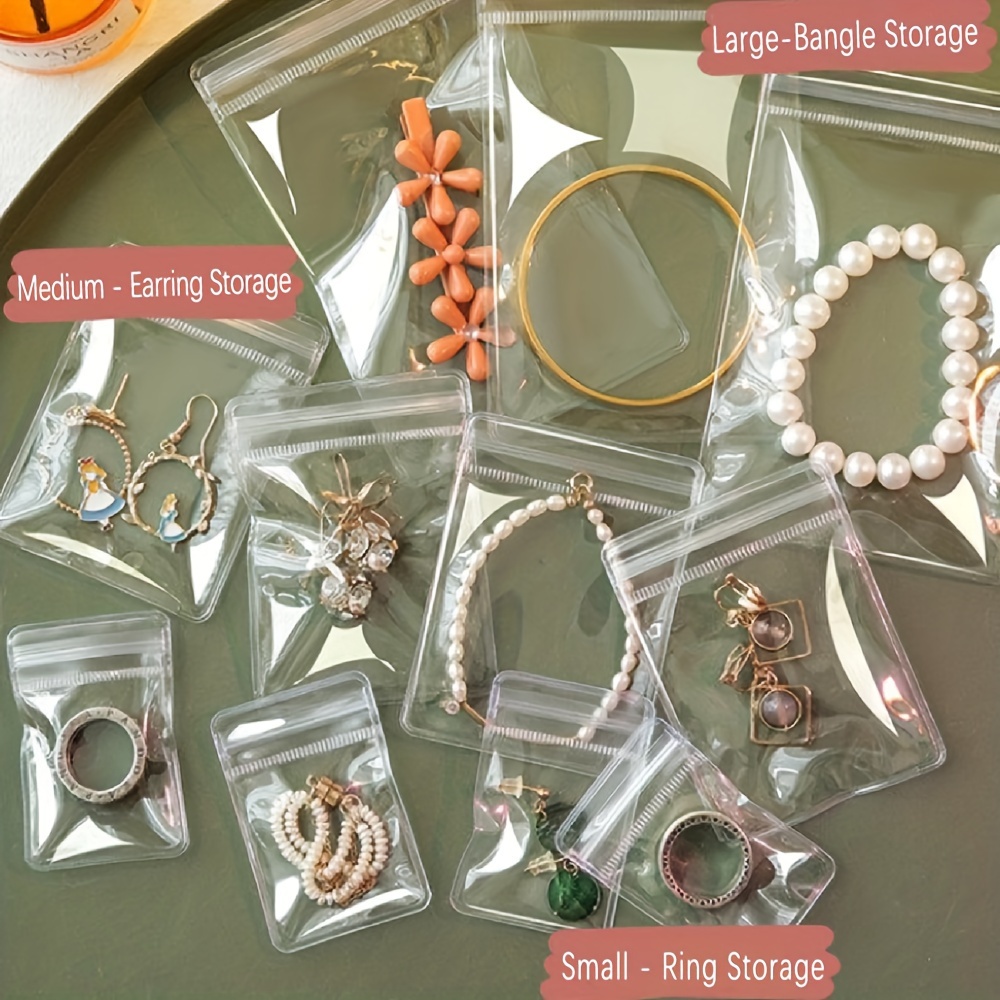 Jewelry Bags Small Self sealing Plastic Zip Clear Pvc Lock - Temu