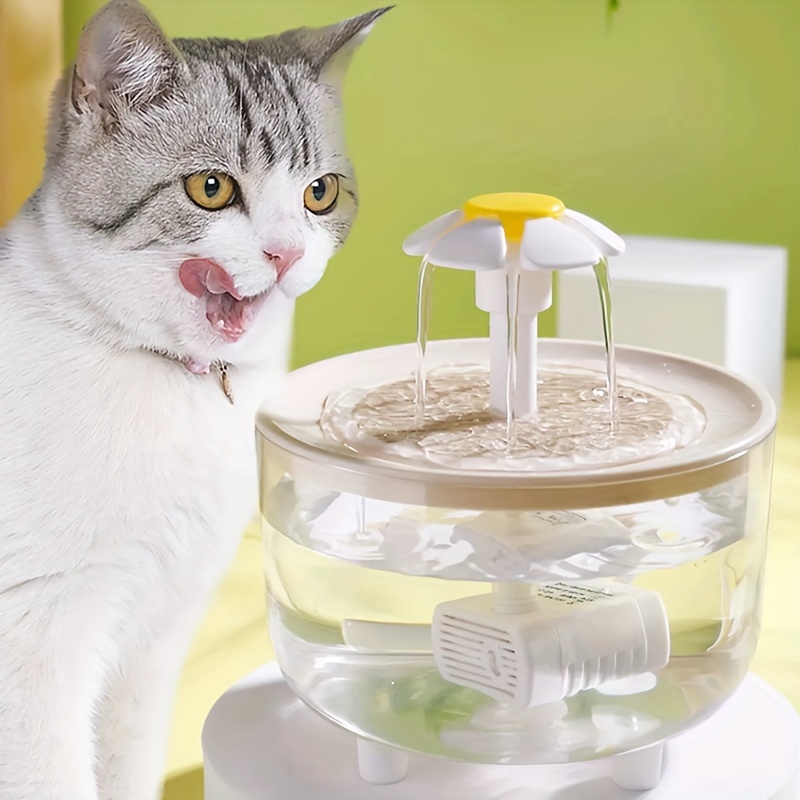 

1l Automatic Circulation Cat Water Fountain, Cat Drinking Dispenser For Indoor Cats Kittens