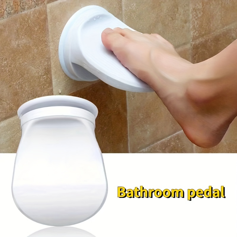 

1pc Shower Foot Rest, Wall Mounted Footstool Step, Bathroom Shower Foot Pedal, Plastic Shower Step With Suction Cup, Bathroom Accessories