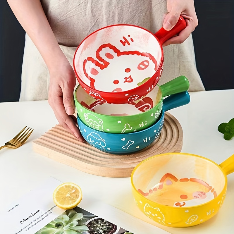  Juego de vajilla de cerámica de 4 piezas, plato, plato, cuenco,  cuchara, juego de vajilla japonesa pintada a mano, un buen regalo : Hogar y  Cocina