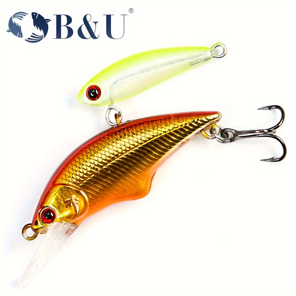 B&U 1pc 1.65inch 0.2oz Sinking Minnow Lure, Saltwater Wobbling Fishing  Lure, Artificial Bait For Bass Perch Pike Trout