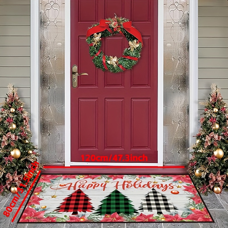 Home Christmas Kitchen Rug, Kitchen Floor Mats, Xmas Decorative