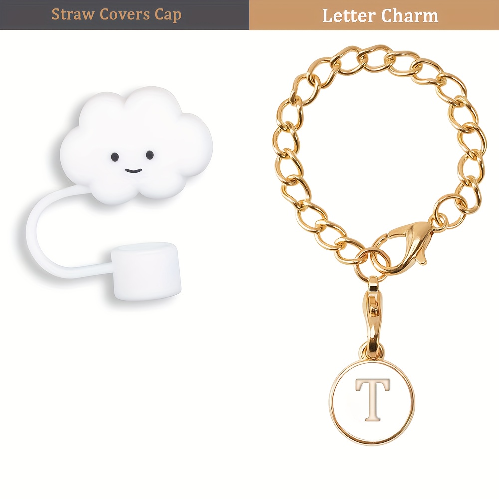Silicone Straw Covers Letter Charms, For Stanley Cup, For Stanley