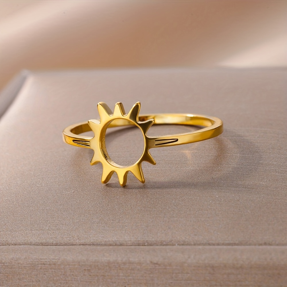 Men's Stainless Steel Sun Ring