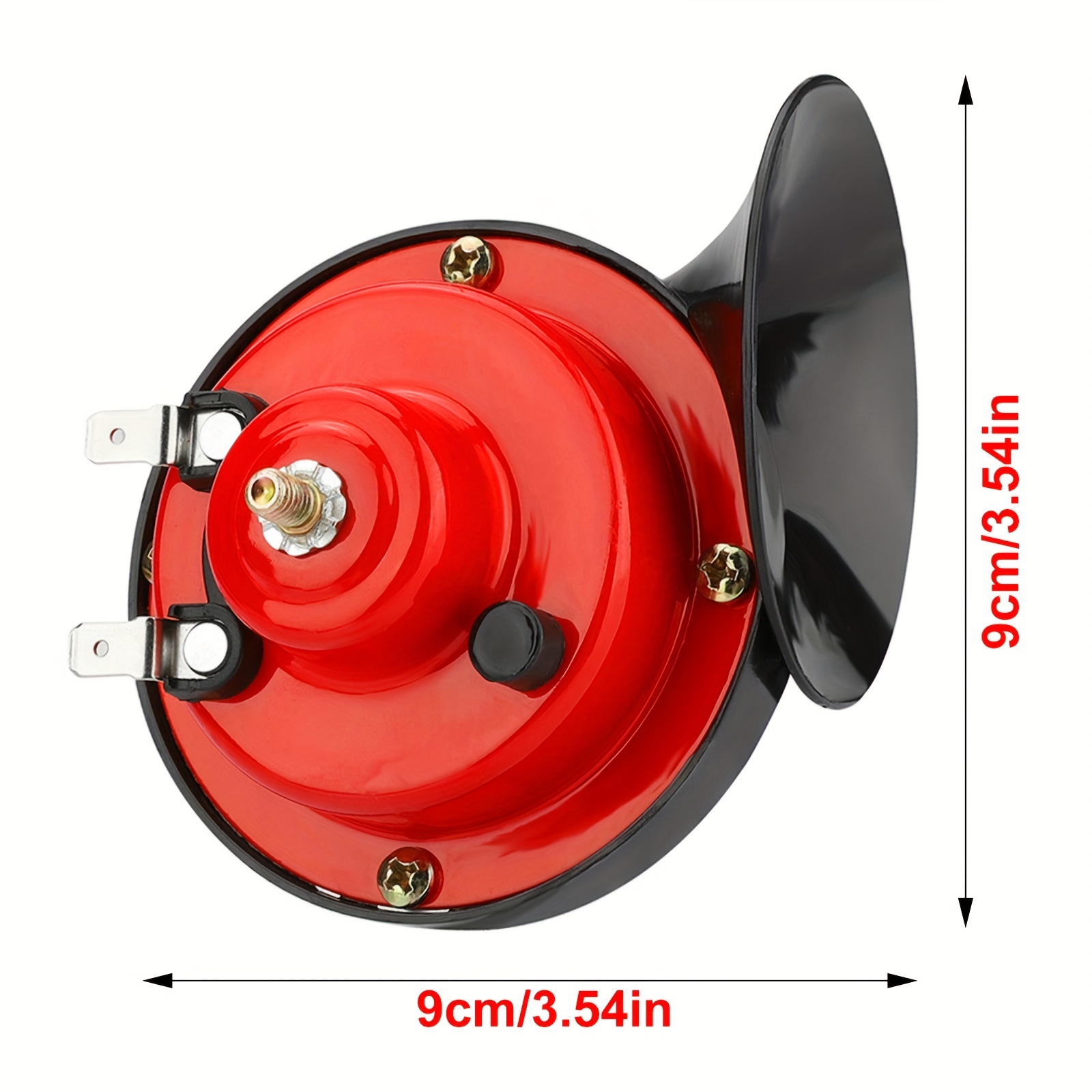 Car Horn Compatible with Ford,12V Waterproof Snail Horn 110-125db High/Low  Tone(With Three pairs of Horn Plug)
