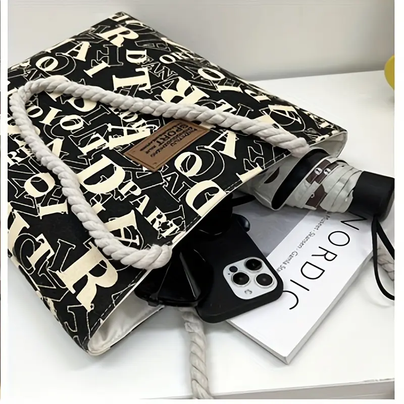 vintage bucket bag fashionable single shoulder bag versatile simple floral shopping tote details 9