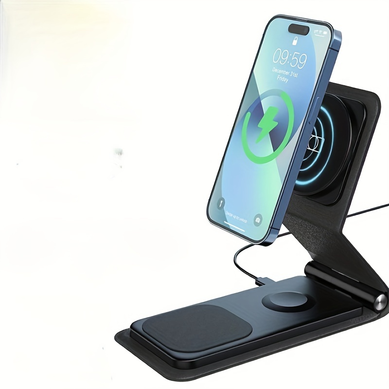 3 in 1 Apple Wireless Charging Station, MagSafe Charger for Apple iPhone,  Apple Watch, and AirPods