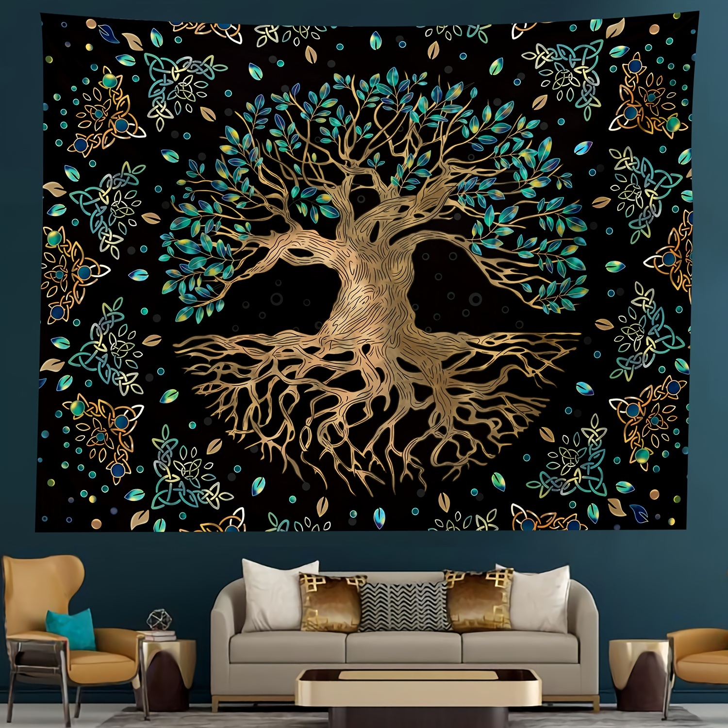 Life Tree Bohemian Tapestry Wall Hanging Wall Decor Home - Temu