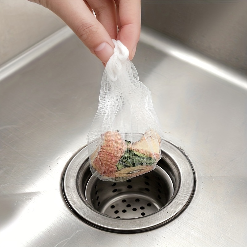 120 Pieces Kitchen Sink Strainer Mesh Bag, Disposable Mesh Sink Strainer  Bags, Sink Net Strainer Filter Bags, Sink Trash Mesh Bag For Sink Drain, For