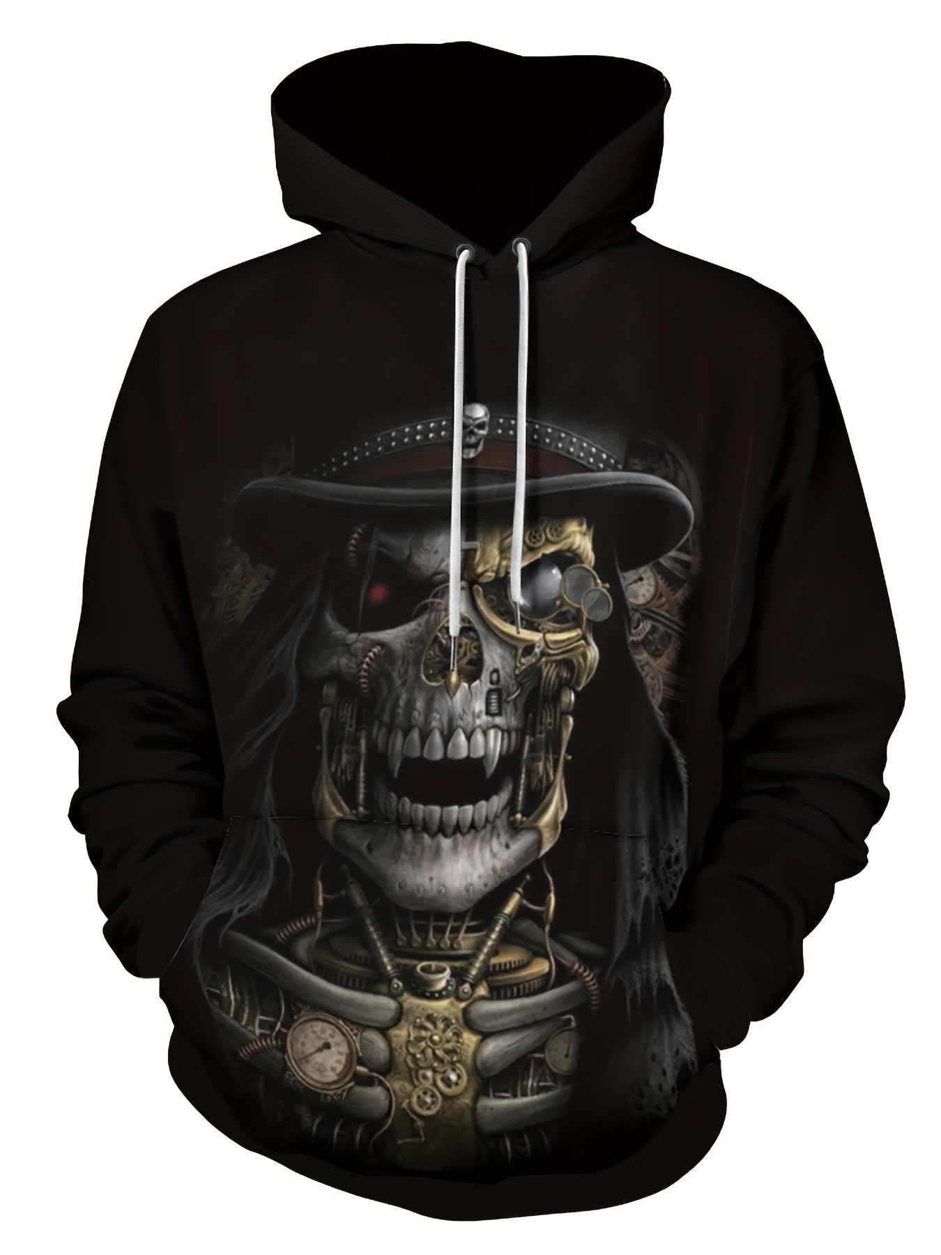 Skull On Fire Print Hoodie, Cool Hoodies For Men, Men's Casual Graphic  Design Pullover Hooded Sweatshirt With Kangaroo Pocket Streetwear For  Winter Fa