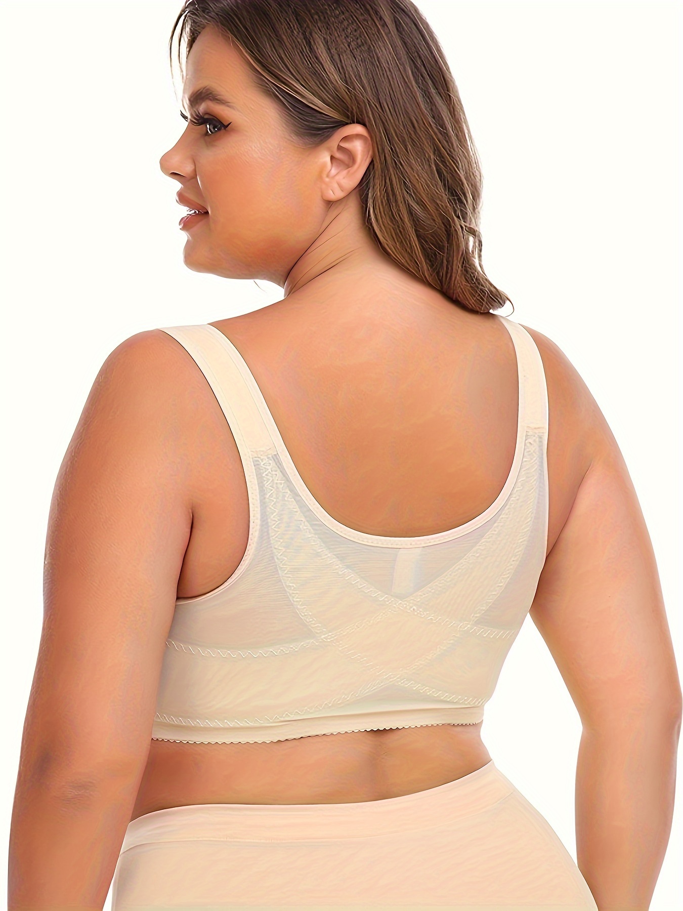 Plus Size Wireless Bra Comfortable Breathable Stretchy - Temu Canada