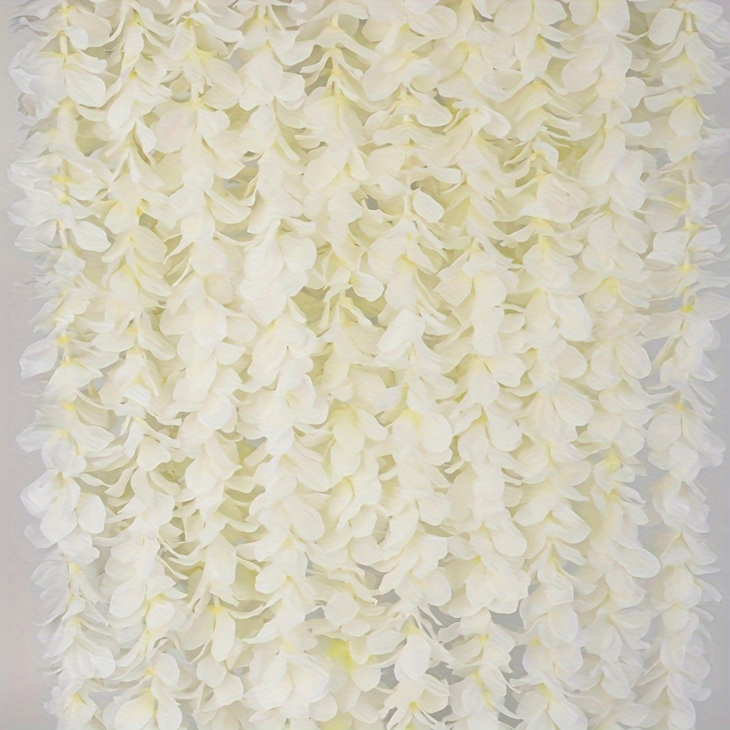 

8 Pcs 32.8ft Artificial Silk Wisteria Vine Hanging Flowers Garland Home Outdoor Wedding Arch Garden Wall Decor Spring Decor