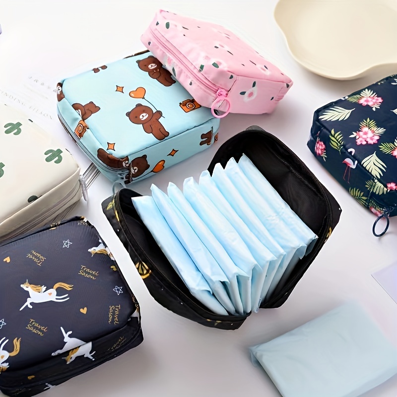 Cute Cartoon Portable Sanitary Napkin Storage Bag Large - Temu