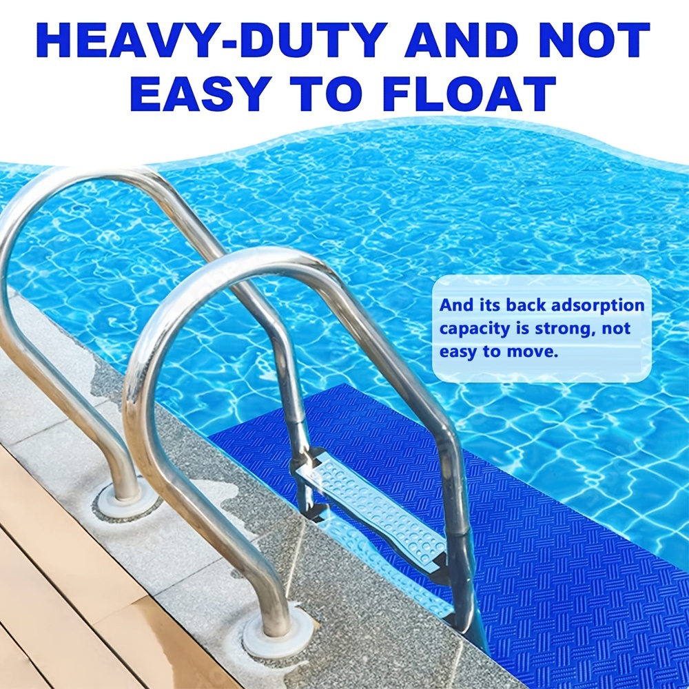 Pool Non-Slip Step Mat, Swimming Pool Ladder Mat Protect Pool Liner Wide  Ribbed Protective Pad with Non-Slip Texture for Swimming Pool Liner and