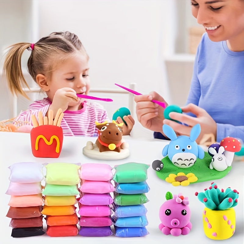 12/24/36 Colors Super Light Kids Air Dry Plasticine Modeling Clay Handmade  Educational 5D Toy For Children Gift