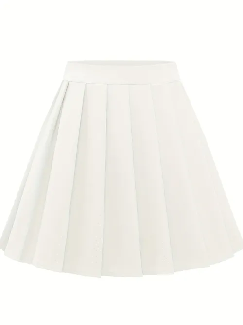 Solid Color Block Irregular Skirts High Waist Elegant Stretchy Skirts ...