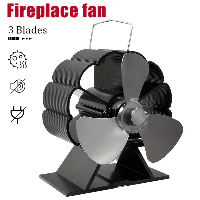 5 Blades Fireplace Fan, Wood Stove Fan, Non Electric Fan For Wood