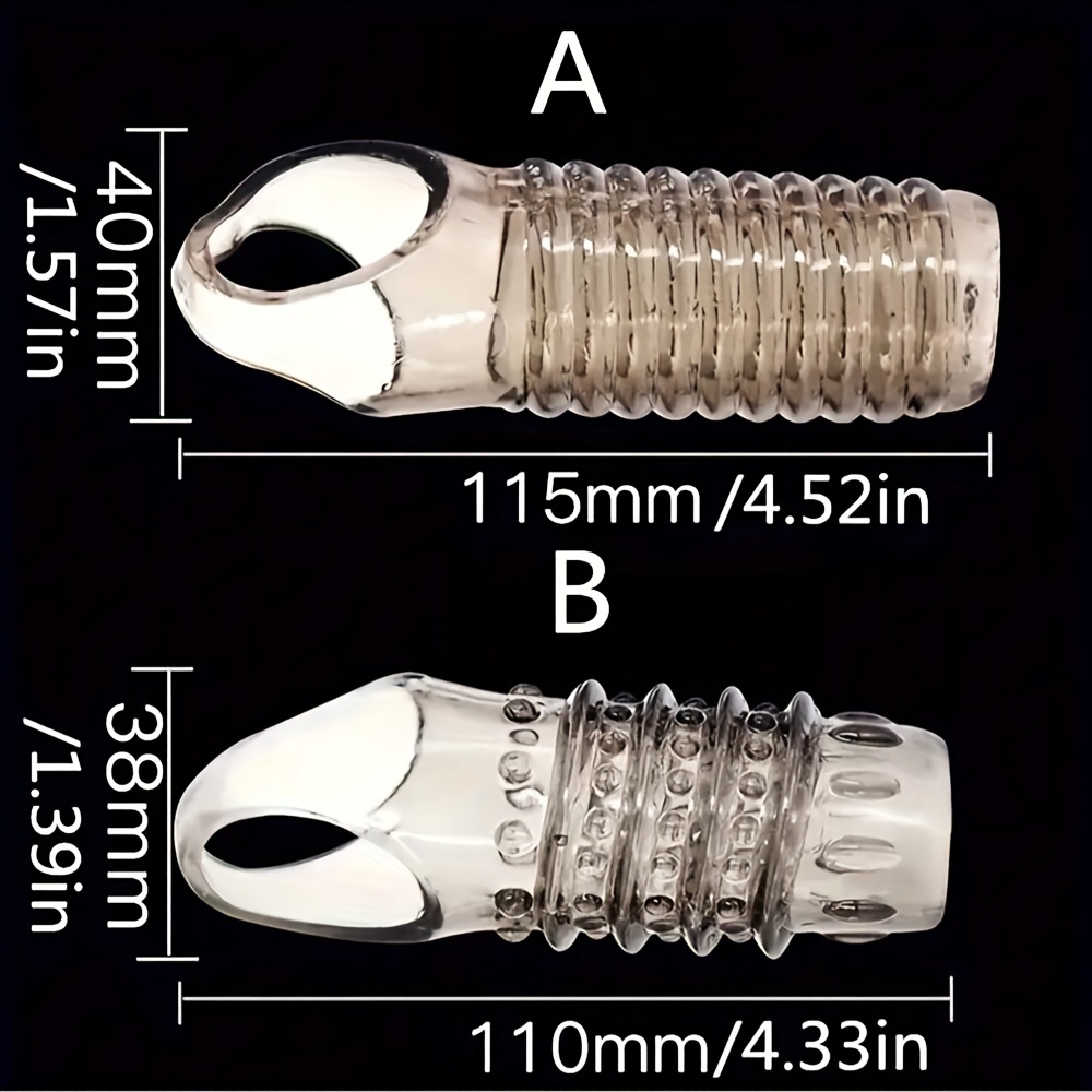 Waterproof Reusable Penis Sleeves Girth For Men Extender Enlarger Extension Sheath Elastic Long