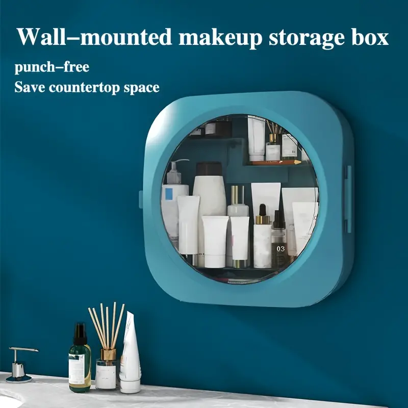 Wall Mounted Makeup Storage Box Open