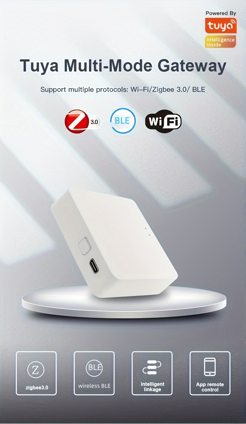 1pc Tuya Multi Mode Wifi Zigbee Ble Gateway Hub Wireless Smart Home  Appliances Remote Controller Bridge Smart Life App Remote Control Works Alexa  Google Home - Tools & Home Improvement - Temu