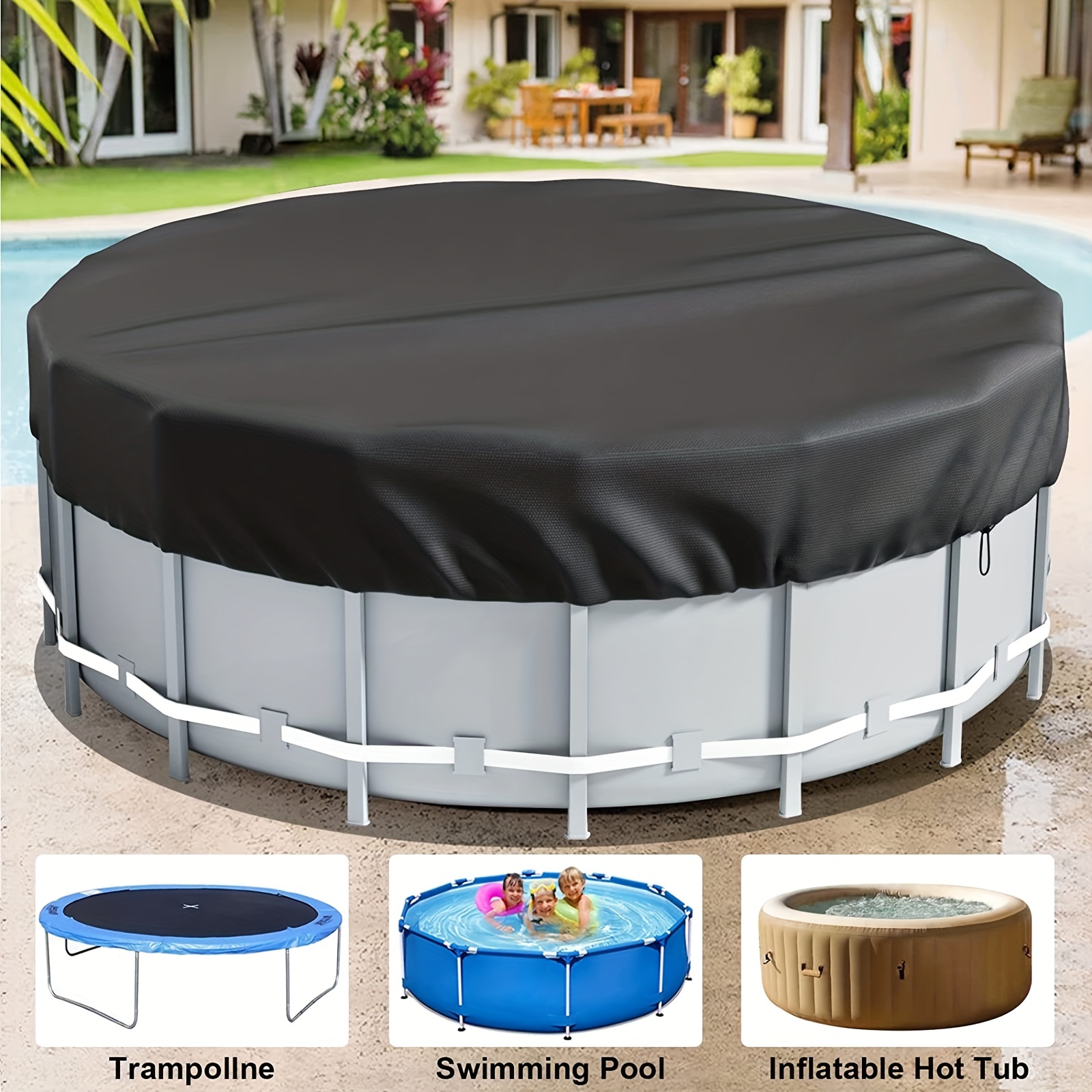 Swimming Pool Solar Covers Blankets With Drawstring Design