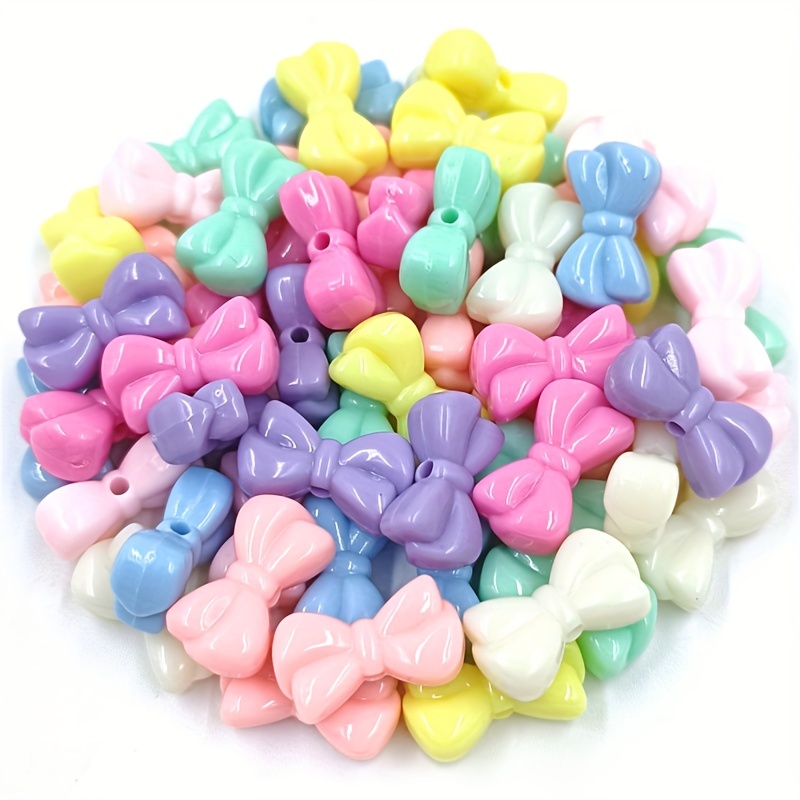 (3) Candy Pink Bow Silicone Beads